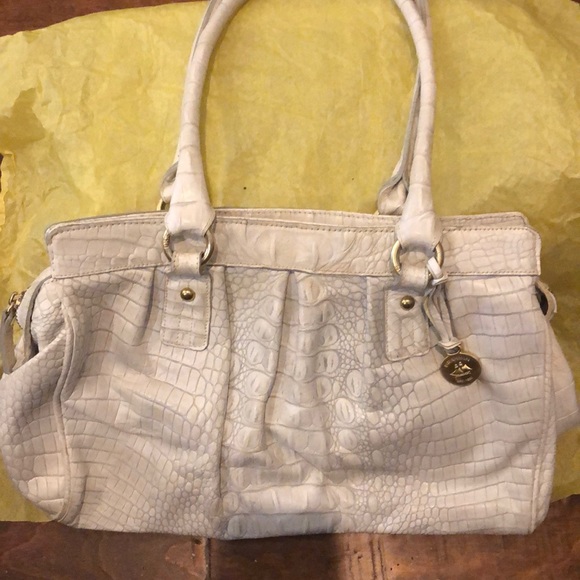 brahmin white handbags